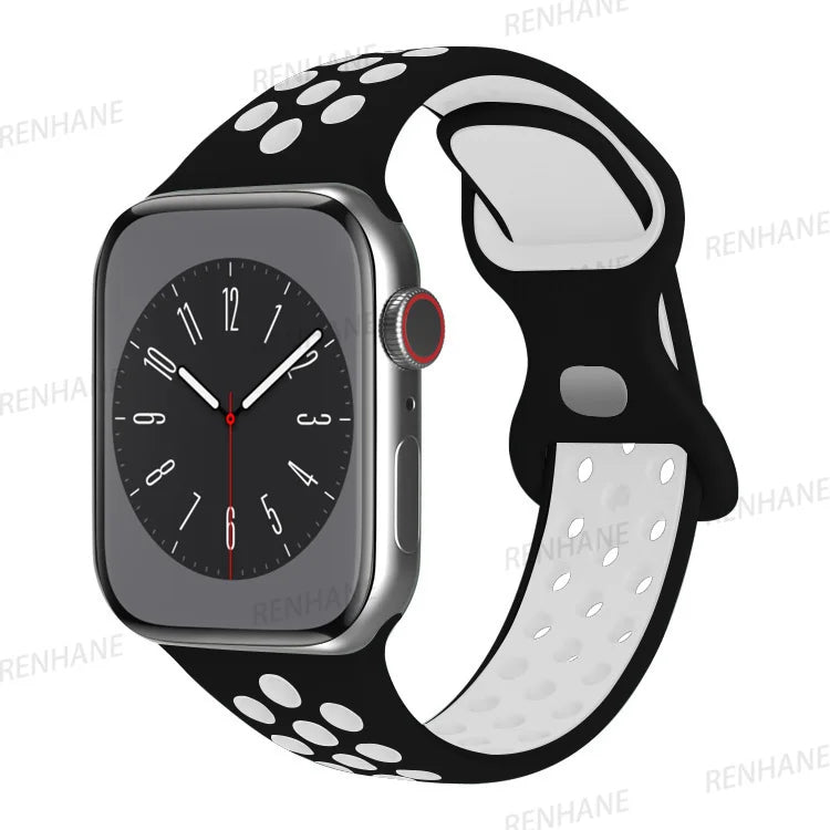 Sport Strap for Apple Watch Ultra 49mm Series 9 8 7 41mm 45mm 44mm 40mm 38MM 42MM Breathable wrist Bracelet iWatch 6 SE 5 3 Band