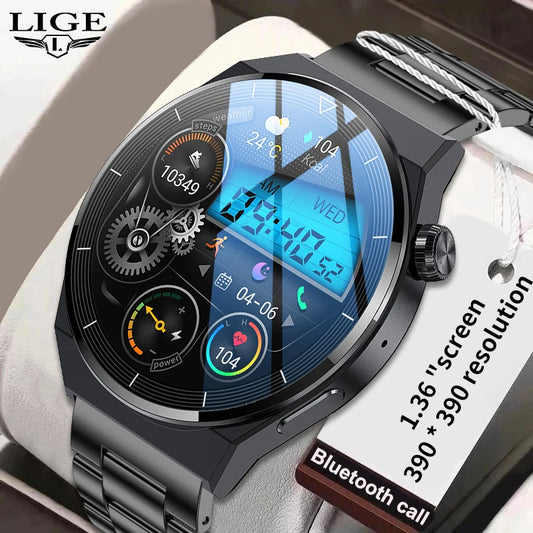 For Huawei xiaomi GT3 Pro Smart Watch Men AMOLED 390*390 HD Screen Heart Rate Bluetooth Call IP68 Waterproof SmartWatch 2024 New