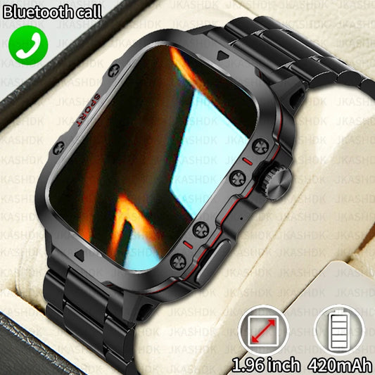 2024 New Rugged Military GPS Smart Watch Men AMOLED HD Screen Heart Rate Bluetooth Call Waterproof Outdoor SmartWatch For Xiaomi