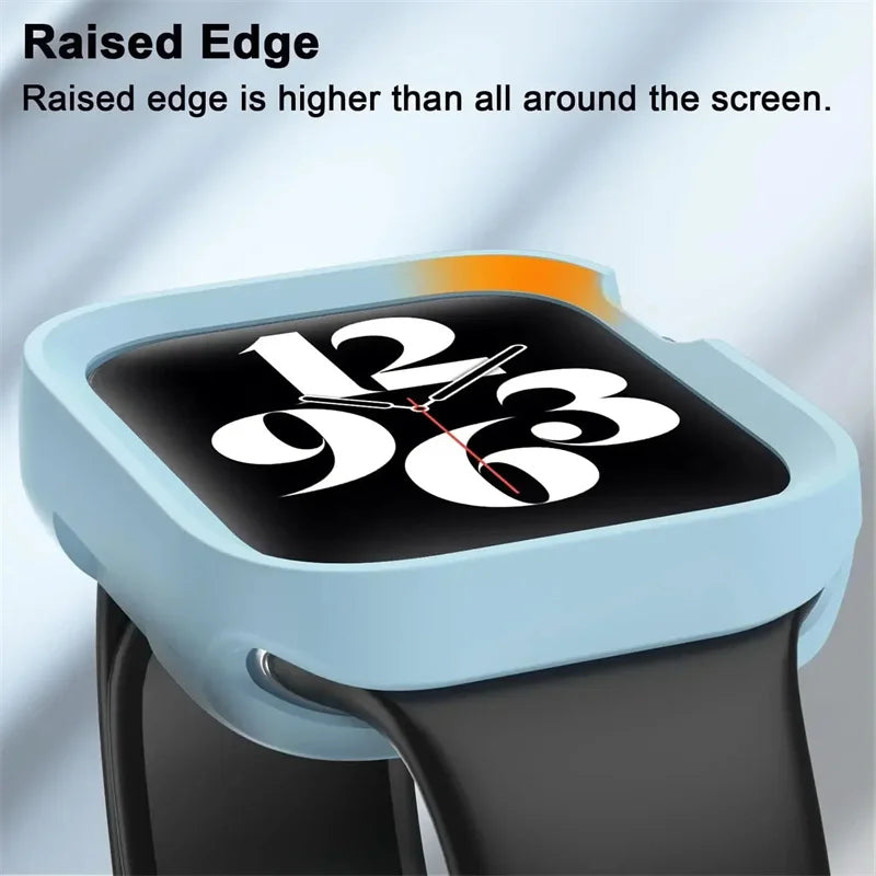 Silicone Case For Apple Watch 45mm 41mm 44mm 40mm TPU Screen Protector Bumper Cover Accessories  IWatch Series ultra 9 8 7 6 SE