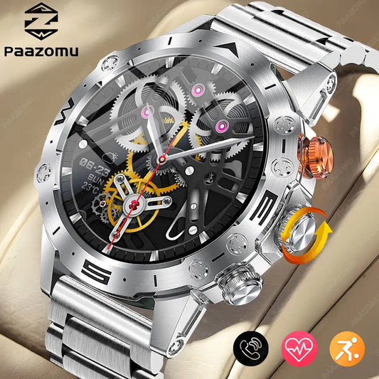 2024 New Smartwatch for Men Answer/Make Call 1.53" HD Military Health Monitor Waterproof Outdoor Smart Watches for Android iOS