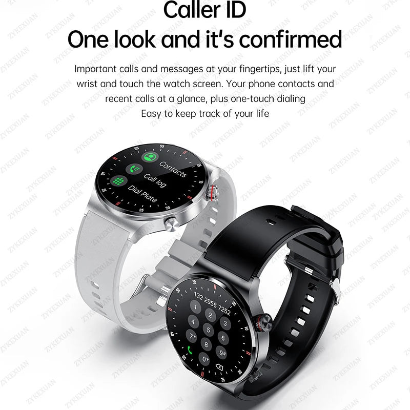 GPS ECG+PPG Bluetooth Call Smart Watch Men 2024 Sports Bracelet NFC Waterproof Custom Watch Face Men SmartWatch For IOS Android