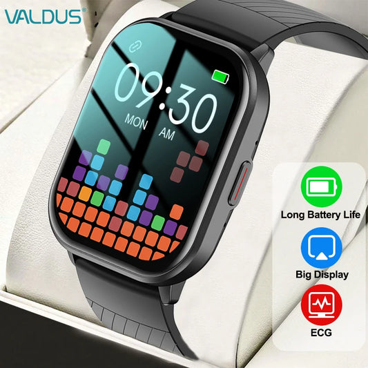 VALDUS VS02 Smartwatch Man Woman Bluetooth Call Heart Rate IP68 Waterproof Fitness Sports Long Battery Life 2024 New Smart Watch