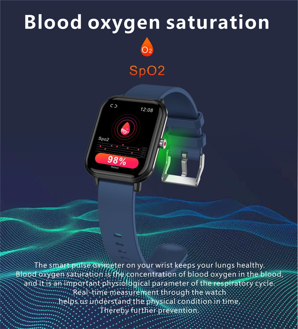 2023 New Smart Watch Men Blood Oxygen Monitoring Sports Fitness Watch Man Woman Body Temperature Monitor Smart Watch For Xiaomi