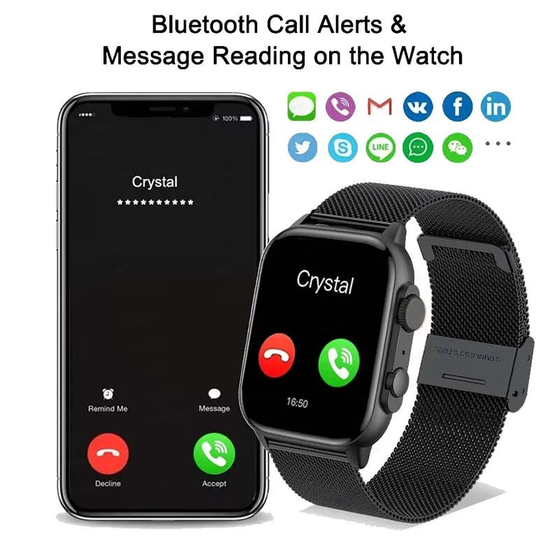 2024 New Men Smartwatch Ultra Bluetooth Call NFC IP68 Waterproof AMOLED Men Sports Track Smartwatch For Phone Huawei Xiaomi