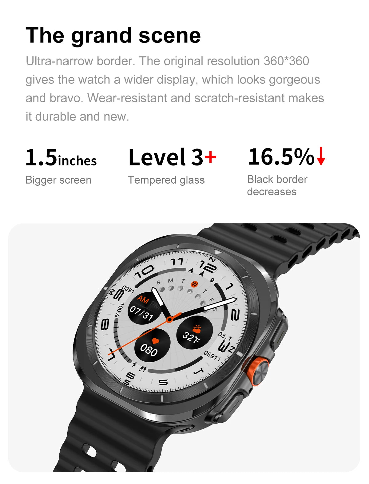 2024 New GPS For Samsung Galaxy Watch 7 Ultra AMOLED Compass Smart Watch Men NFC Bluetooth Call Track Waterproof Men Smartwatch