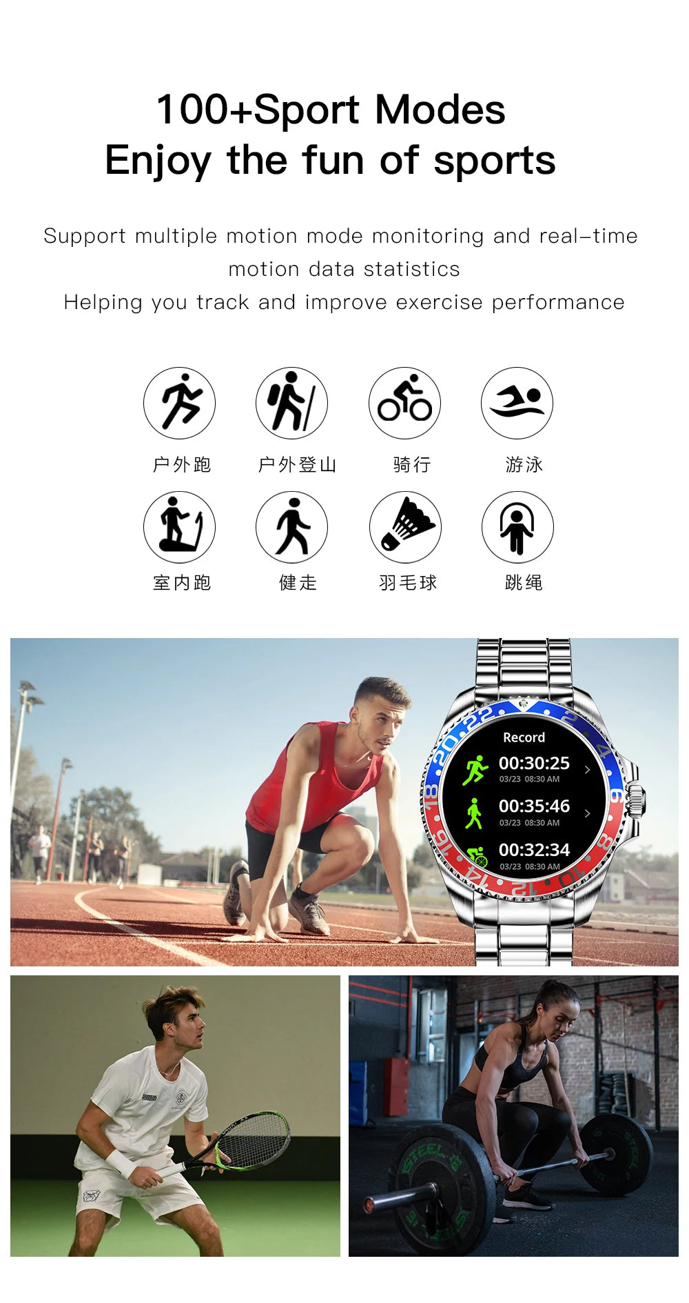 New  Fashion R1 Smartwatch 2024 Round Screen Metal Band Ip67 Waterproof Bluetooth Call Heart Rate Sport Wristband For Men R1 Pro