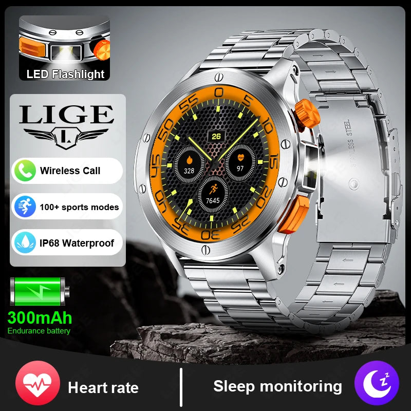 2024 Smart Watch Men Space Exploration HD Screen AI Voice Assistant Bluetooth Call Heart Rate Monitor SmartWatch For Android IOS