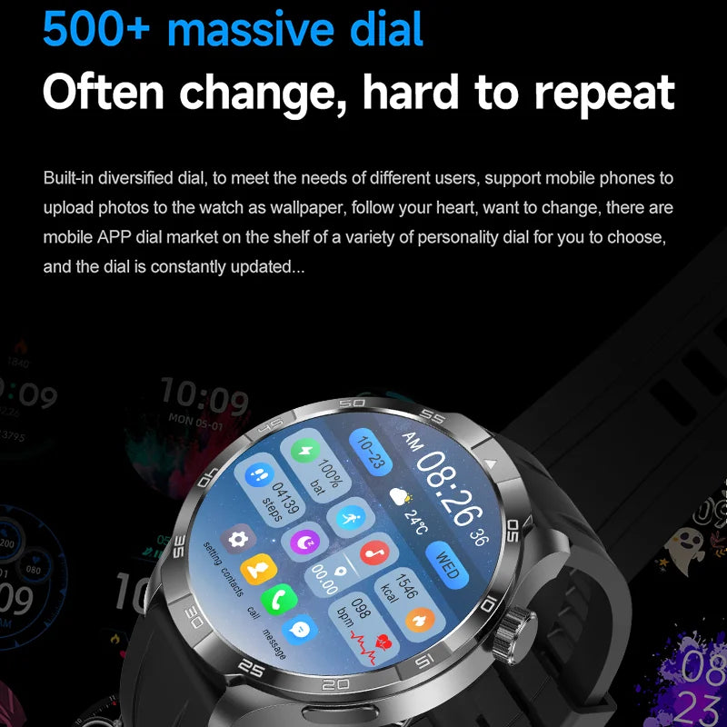 For Huawei Xiaomi GPS Track Smart Watch Men 1.85-Inch Ultra HD AMOLED Screen 410 Mah Battery Bluetooth Call SmartWatch 2024 New