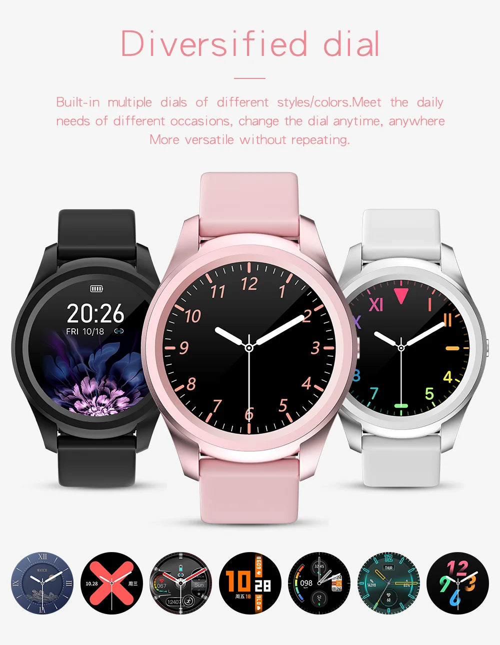 1.28‘‘ Full HD Touch Screen Smart Watch 2024 Bluetooth Call Watches For Women Health Monitor Sport Fitness Women Smartwatch