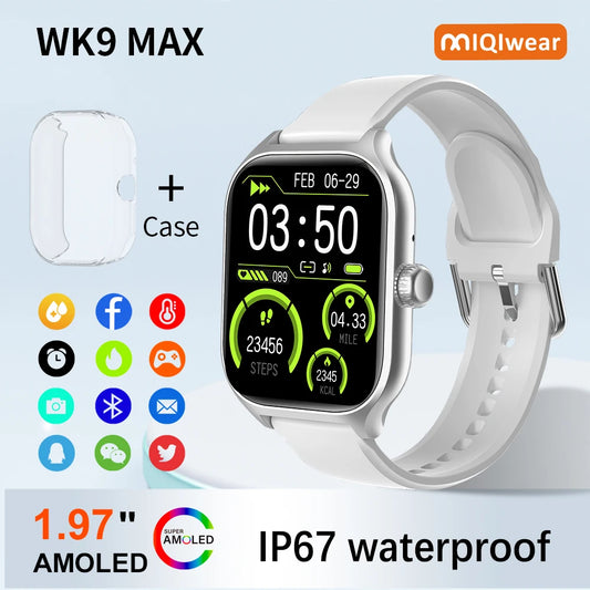 2024 New WK9 MAX call Smart Watch Waterproof Sport Fitness Tracker Multifunction Bluetooth  Large 1.97'' AMOLED Men Woman For