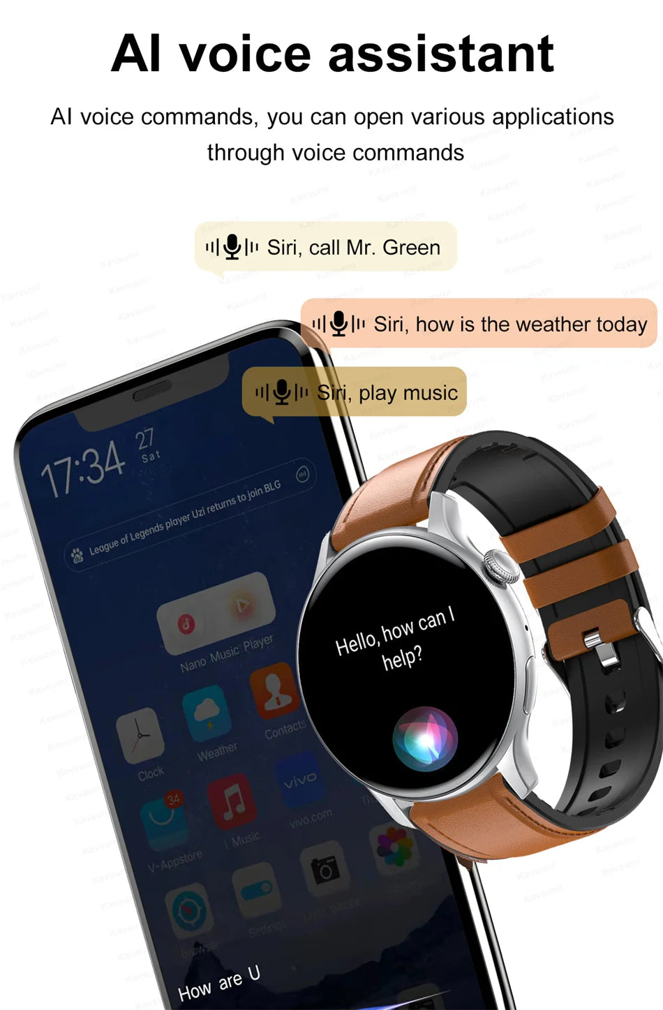 2024 Smartwatch Women 466*466 AMOLED 1.43" HD Screen Always Display Time Bluetooth Call IP68 Waterproof Sports Smart Watch Men