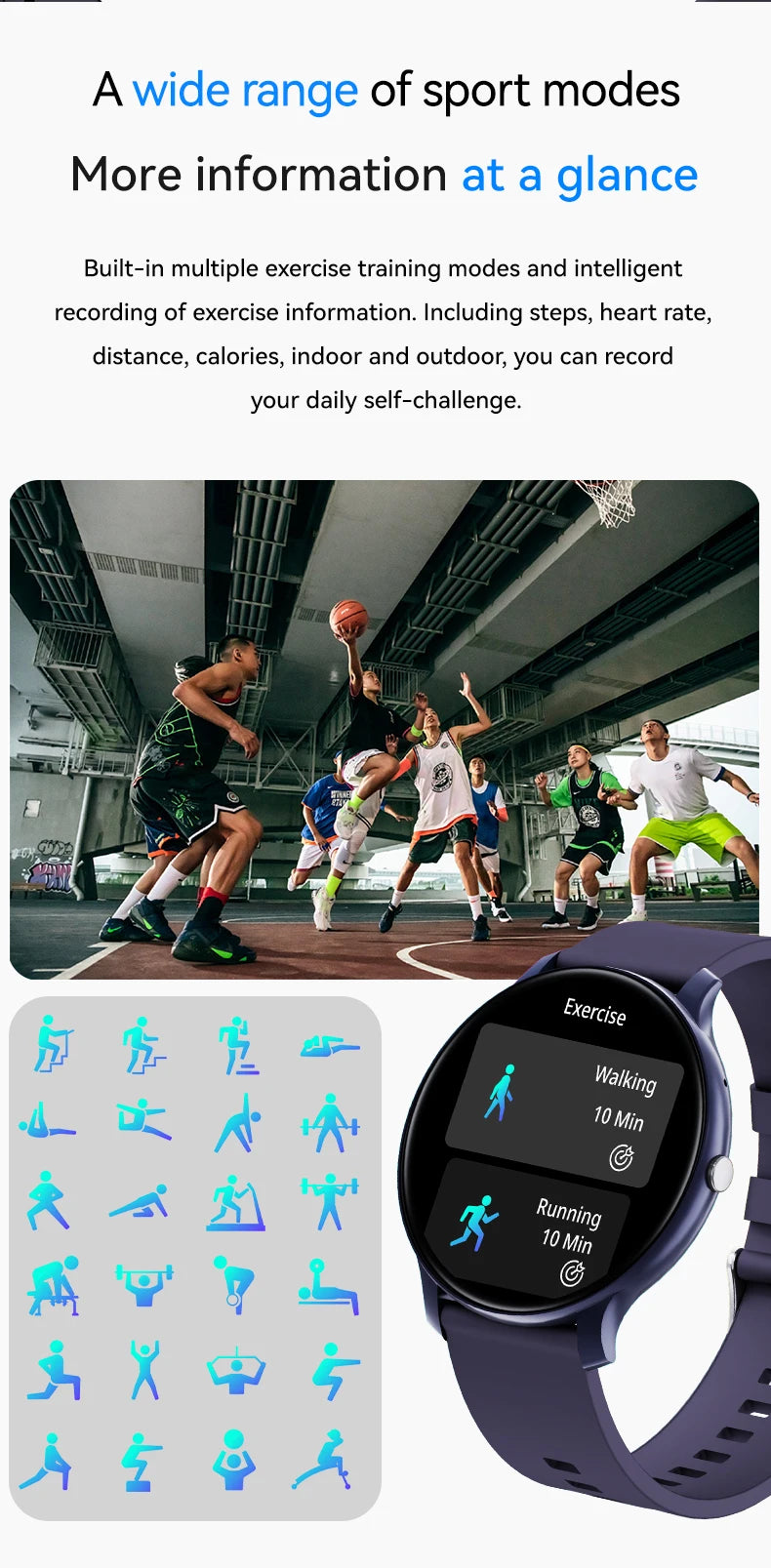 LAXASFIT Smart Watch Full Touch Screen Sports Fitness Tracker IP68 Waterproof Bluetooth Smart Watch Men Women Smart Watch 2024