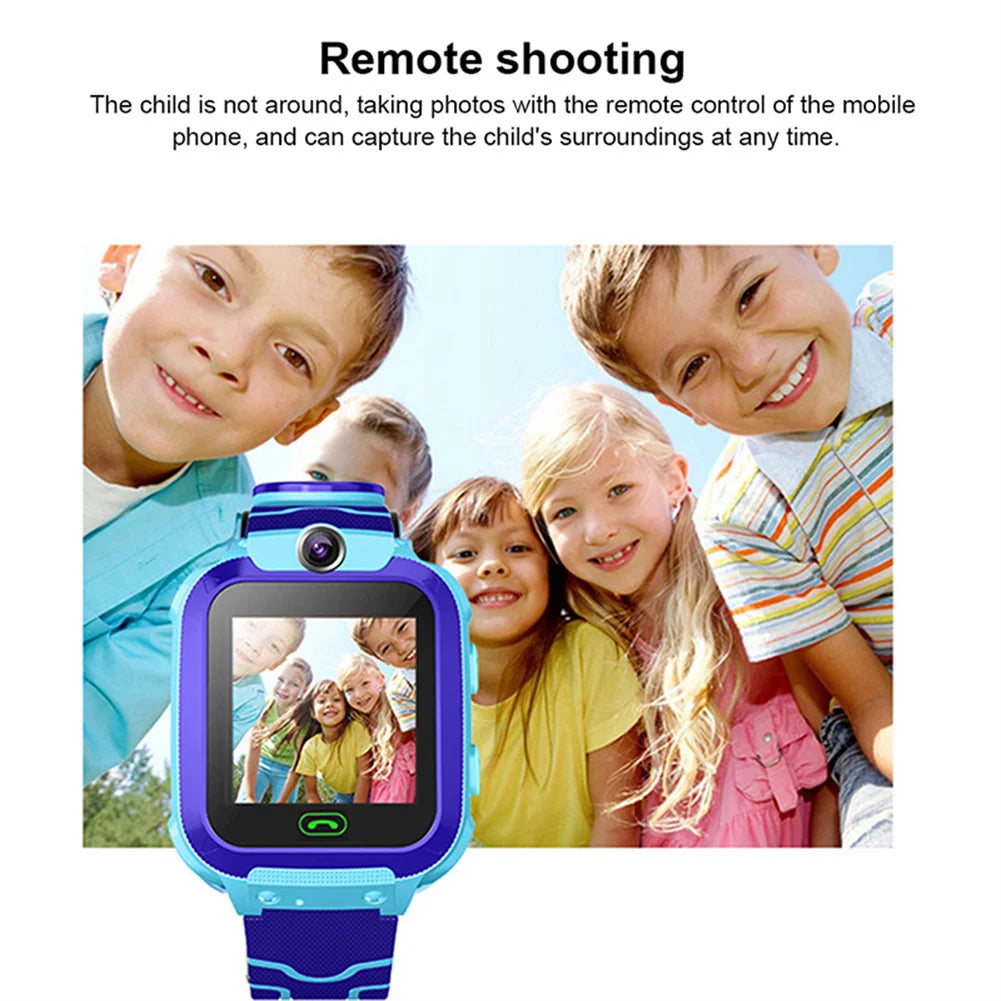 Q12B Kids Smart Phone Watch With Camera Alarm Clock Flashlight Voice Chatting Kids Watches Gift For Boys Girls