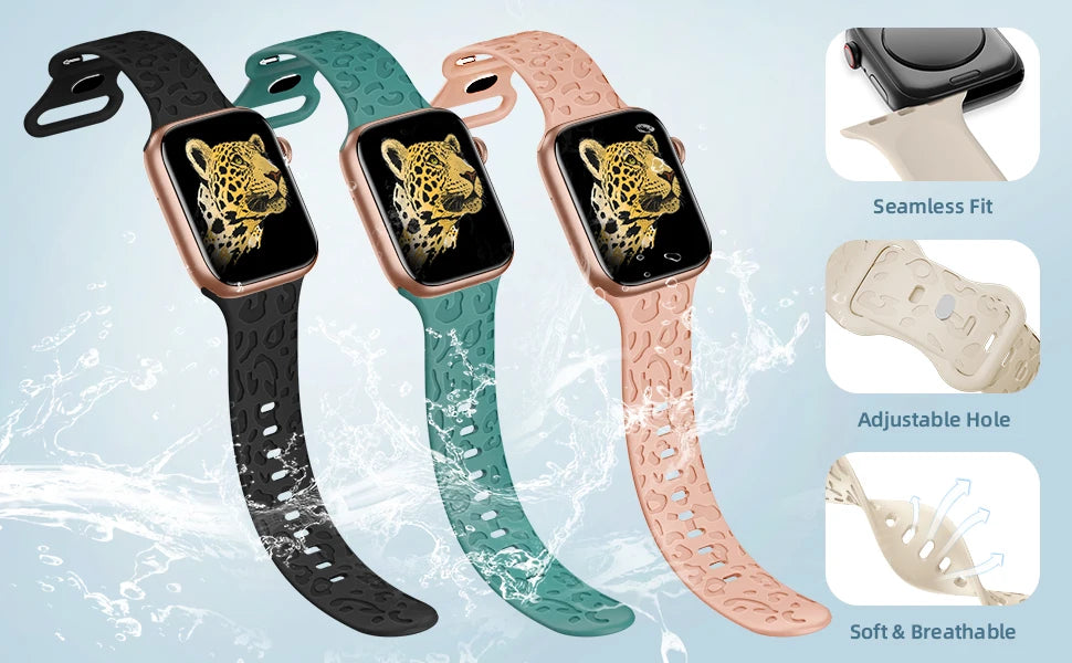 Silicone Strap For Apple Watch Band 45mm 41mm 44mm 40mm 49mm 38mm 42mm Engraved bracelet iwatch series ultra 2 9 8 7 se 3 6 5 4