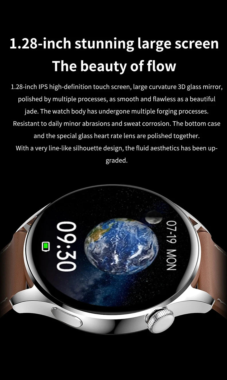 2024 Man Smart Watch Men HD Screen Bluetooth Call NFC Track Sport IP68 Watches Waterproof Heart Rate Blood pressure Smartwatch