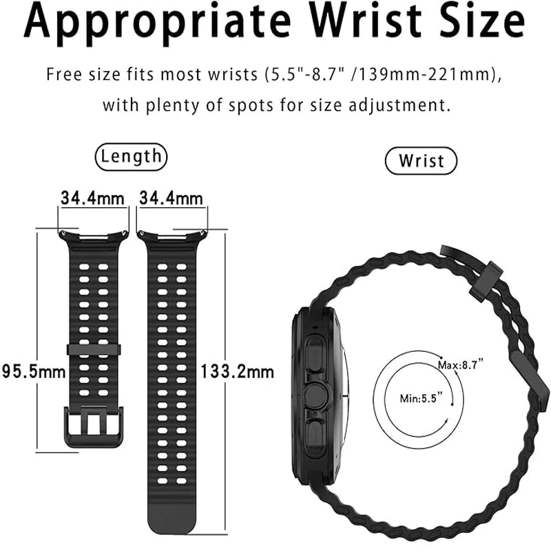 Replacement Band For Samsung Galaxy Watch 7 Ultra 47mm Strap Silicone Accessories Strap For Galaxy Watch 7 Ultra Watchband