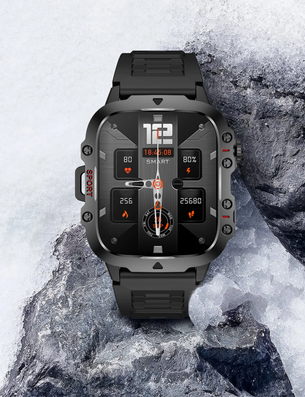 2024 New For Xiaomi Military Smartwatch Men 3ATM Waterproof Outdoor Sports Fitness Tracker Health Monitor BT Call Smartwatch