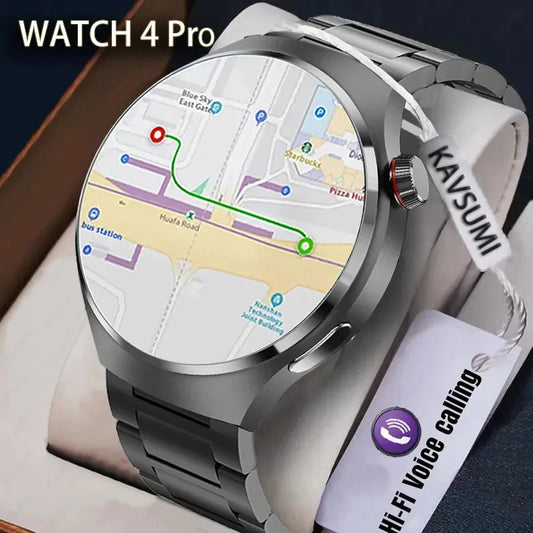 2024 New GPS Smart Watch Men GT4 PRO 1.53 Inch Big Screen Heart Rate Bluetooth Call NFC IP68 Waterproof Blood Sugar Smartwatch