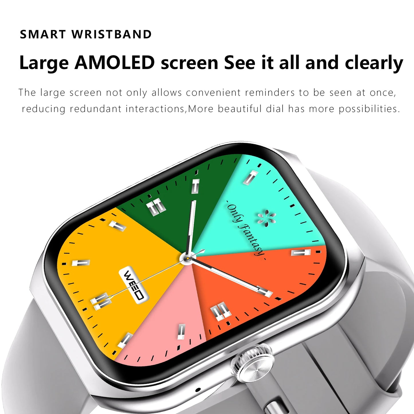 Smart Watch For Men Women Full Touch 2.1 HD Screen waterproof Sport Fitness Watches Smartwatch Wristwatch 2024 New For Android