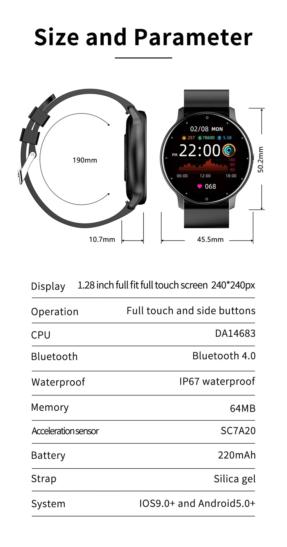 2024 Smart Watch Ladies Heart Rate Blood Pressure Sport Fitness Watches IP67 Waterproof Bluetooth For Android ios smartwatch Men