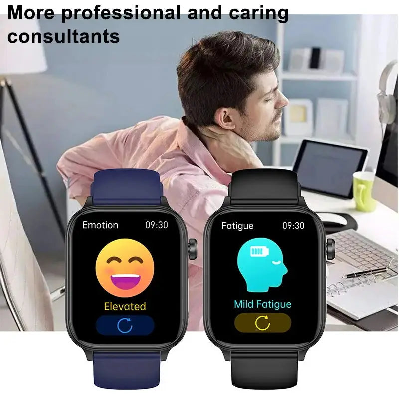 2024 New Blood Lipids Uric Acid Blood Glucose Medical grade Smart Watch For Men ECG+PPG Bluetooth Call Health Tracker Smartwatch