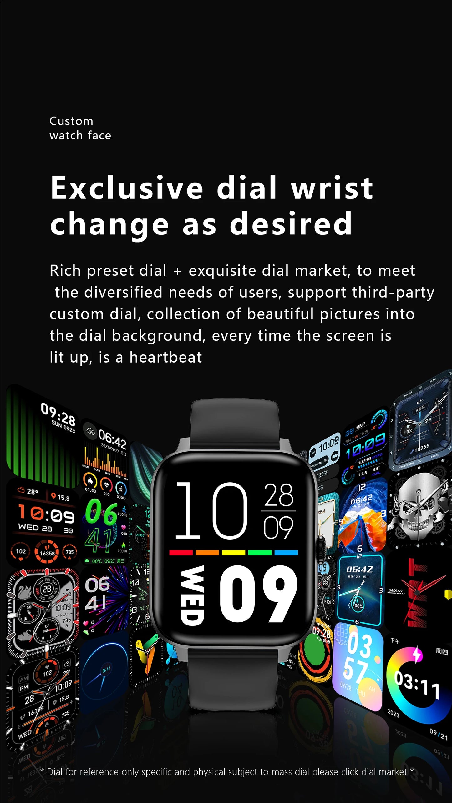 New Smart Watch Smartwatch J124 Men Women Waterproof 1.83" Bluetooth Call Full Touch Screen Sprot Fitness for Android IOS 2024