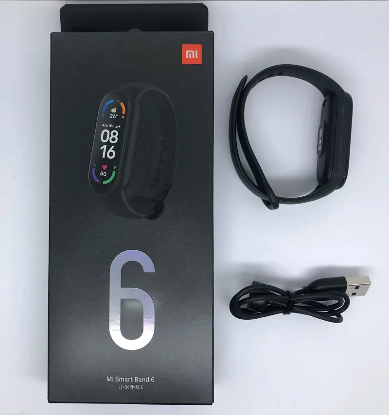 Original Xiaomi Mi Band 6 Intelligent Heart Rate Monitoring Running Counting Sports Tracking Bracelet Version Global