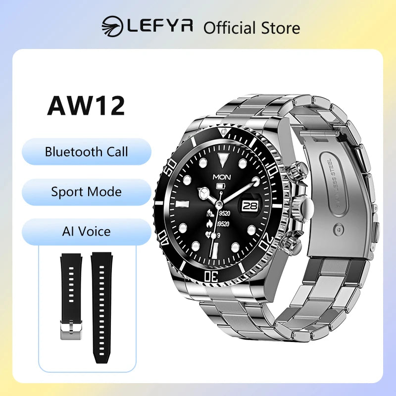 High-end Men's Smartwatch LEFYR AW12 Smartwatch Smart Watch 2024 Men Copy Brand Replica Fitness Bluetooth Call Voice Connected