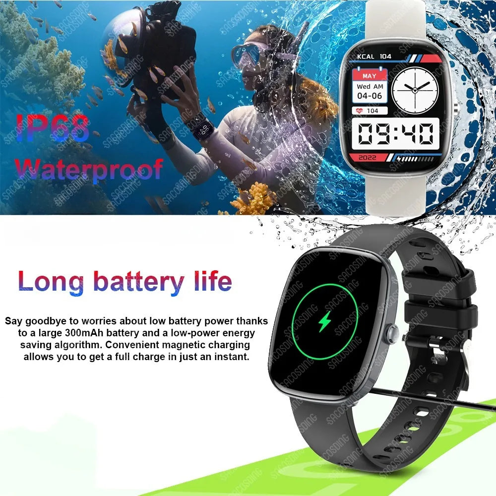 2024 Bluetooth Call Smart Watch NFC Function Weather display  Waterproof Sport Watch For Women Men Blood pressure Smartwatch