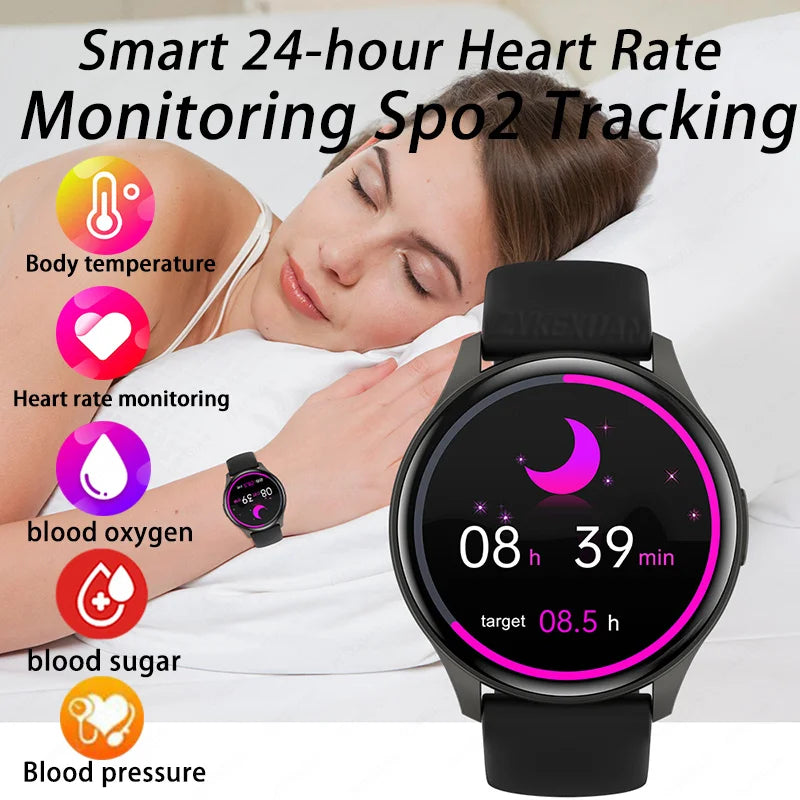 2024 New Smartwatch Women 466*466 AMOLED 1.43" HD Screen Health Monitoring Bluetooth Call IP68 Waterproof Sport Smart Watch Lady