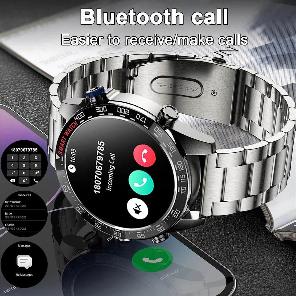 Always show time 2024 New Smart Watch 1.43"AMOLED Display Bluetooth Phone Call Smartwatch Monitor IP68 Waterproof Fitness Watch