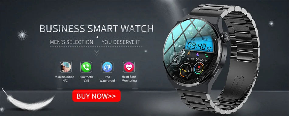 2024 New For Huawei Xiaomi Men Smartwatch 1.39inch AMOLED Screen Bluetooth Call Wireless charging Waterproof Men Smartwatch