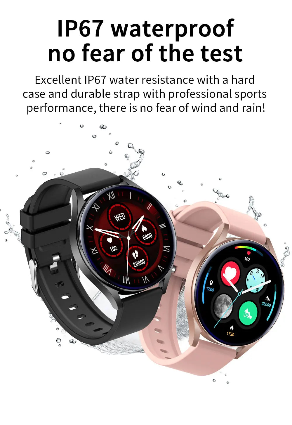 2024 New Smart Watch Men Women for Android IOS Heart Rate Blood Pressure Fitness Tracker Bluetooth Call Women Smartwatch Man