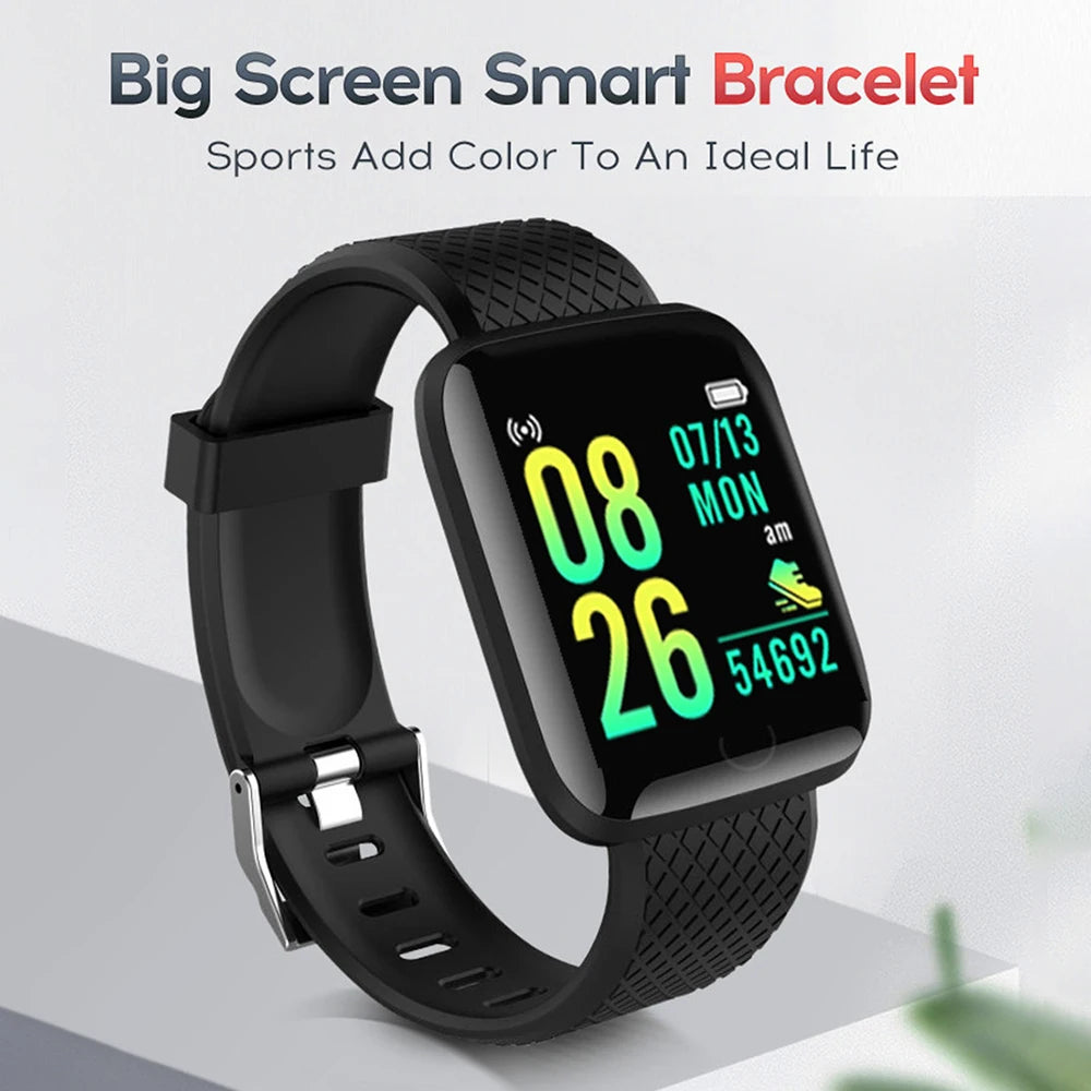 116plus Waterproof Smart Watch Smart Bracelet Step Counting Multi Sport Mode Message Reminder Heart Rate Monitor Blood Pressure