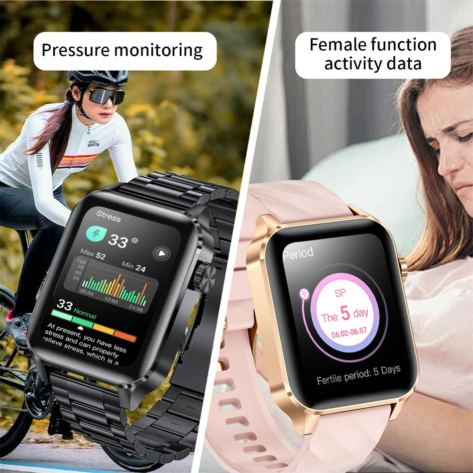 LIGE Smart Watch Women Full Touch Screen Bluetooth Call IP68 Waterproof Sports Fitness Tracker Smartwatch Women Reloj Mujer +box