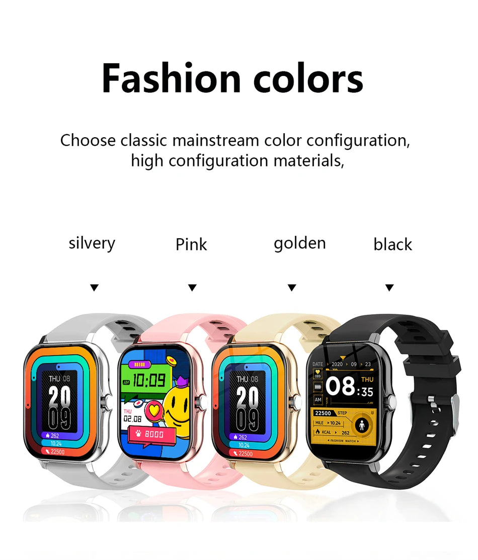 LIGE Fashion Smart Watch 2024 Women 1.44” HD Screen Custom Dial Lady Health Monitor Watch Bluetooth Call Sports Smartwatches+Box