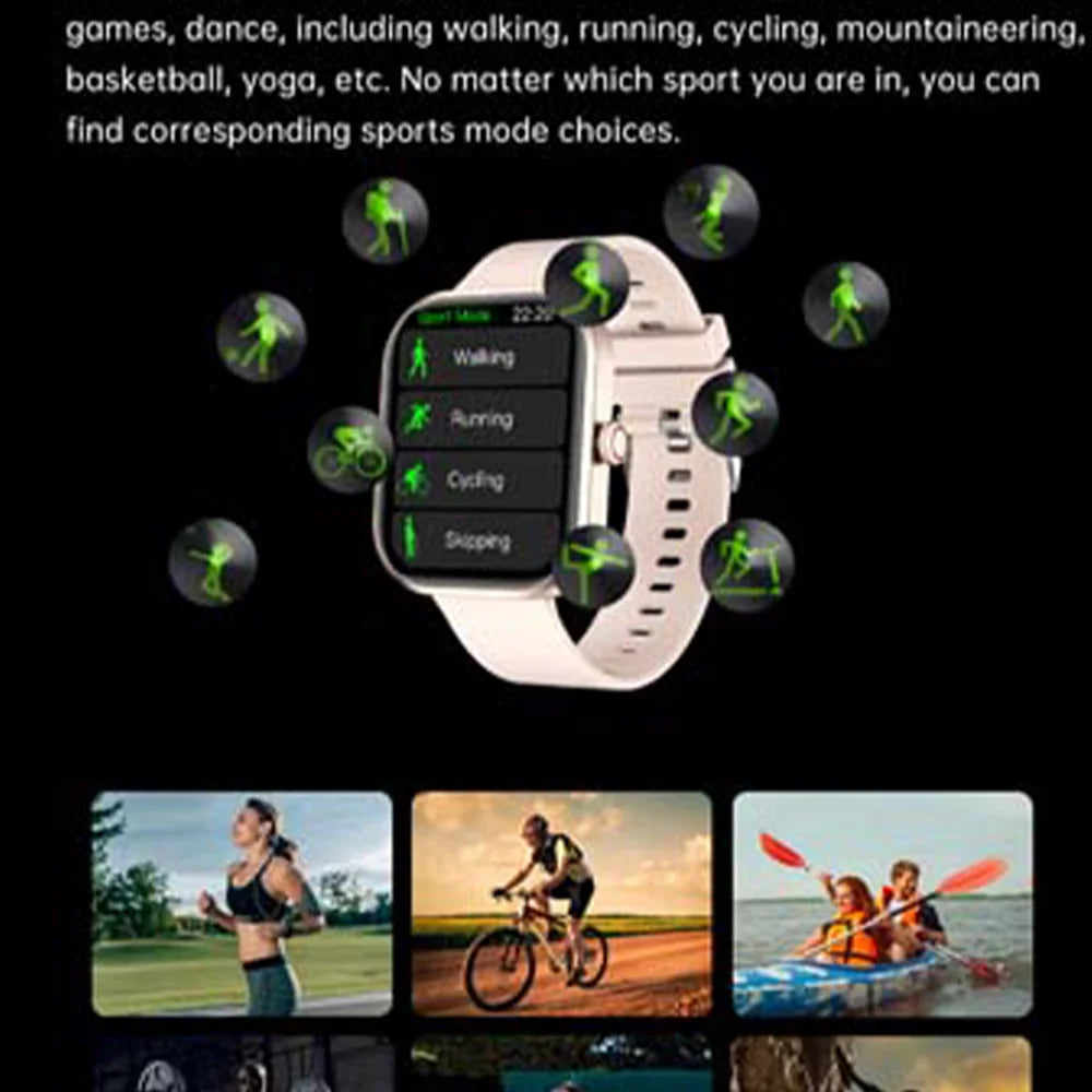 Youth GTS Smartwatch 2.01” HD 240*293 Mens And Womens Health Monitoring Notifications Bluetooth Call Extravagant Watches Ladies