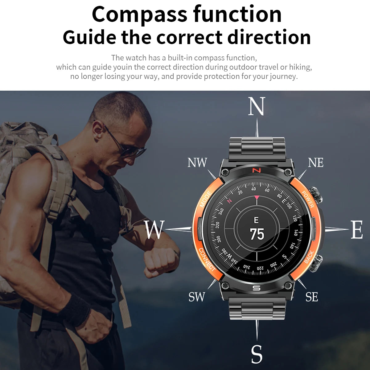 LIGE 2024 Newest Smart Watches Men Sport Digital Smartwatch I68 Waterproof Bluetooth Call Fitness Watch Wristwatches for Mens