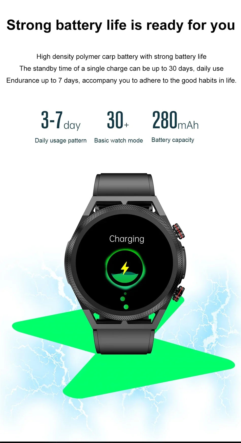 2024 New Uric Acid Non invasive Blood Glucose Smart Watch Mens Bluetooth Call Blood Lipid Blood Oxygen Blood Pressure Smartwatch