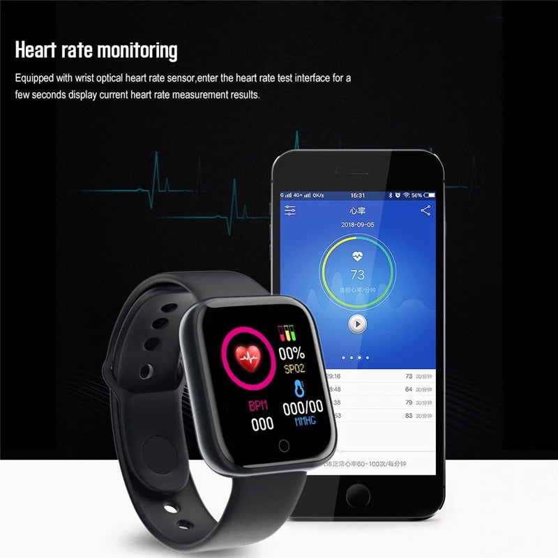 Pro Smart Watch Bluetooth Fitness Tracker Sports Watch Heart Rate Monitor Blood Pressure Smart Bracelet for Android IOS