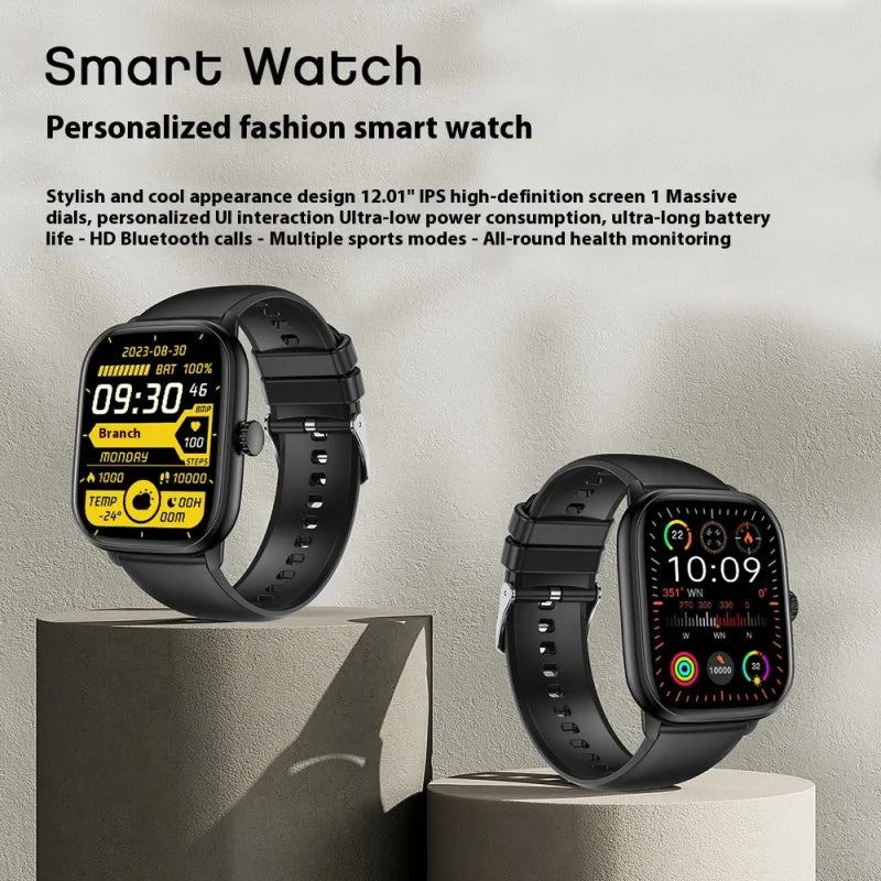 2024 Man Smartwatch 2 Inch Large Screen Fashion Bluetooth Call Music Heart Rate Blood Oxygen Blood Pressure Sports Smart Watches