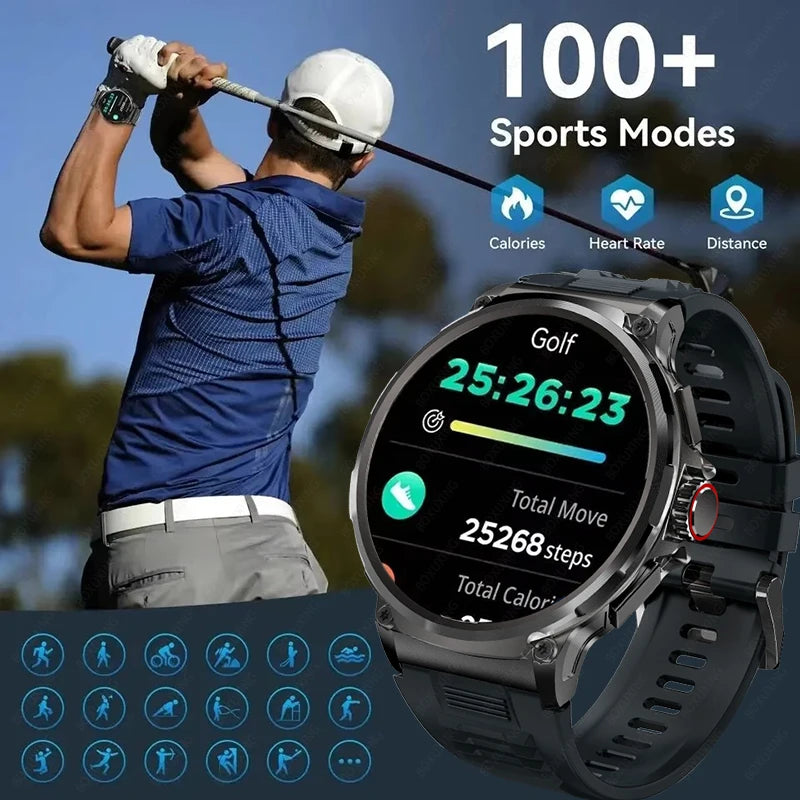 2024 New 1.85 inch Smart Watch Men IP68 Waterproof Sports 400+Dial Watch 710 mAh Bluetooth Call Smartwatch Man For Huawei Xiaom