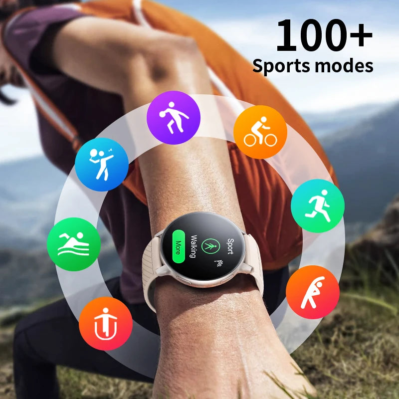 LIGE 2024 Men Smart Watch Real-time Activity Tracker Heart Rate Monitor Sport Fitness Women Smartwatch Man Clock For Android IOS