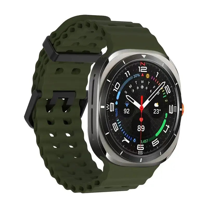 1:1 Marine Band For Samsung Galaxy Watch Ultra 47mm NO Gaps Sports Silicone Strap For Samsung Watch 7 Ultra 47mm Bracelet Correa