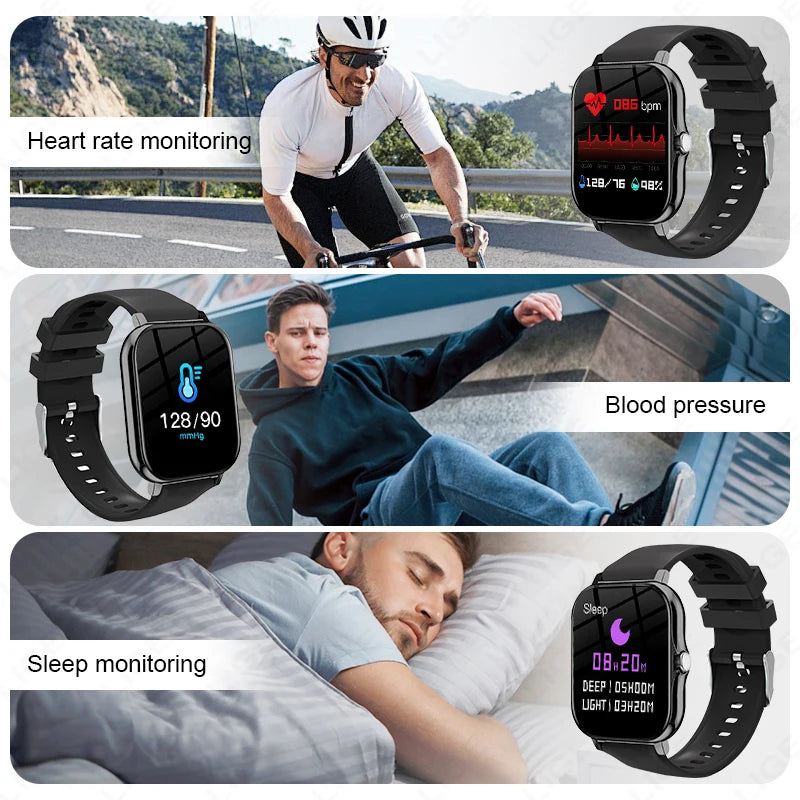 LIGE Sports Smart Watch Men Women Bluetooth Calling Heart Rate Monitor BT Music Watches Lower Power Magnetic Charging reloj 2024