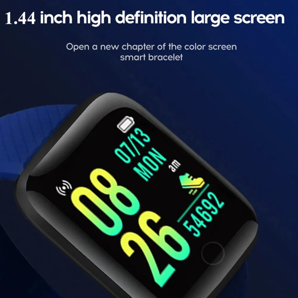 Smart Watch 1.44 Inch Touch Screen Fitness tracker Smartwatch Heart Rate Sleep Monitoring Pedometer Sports Watch For Men Women