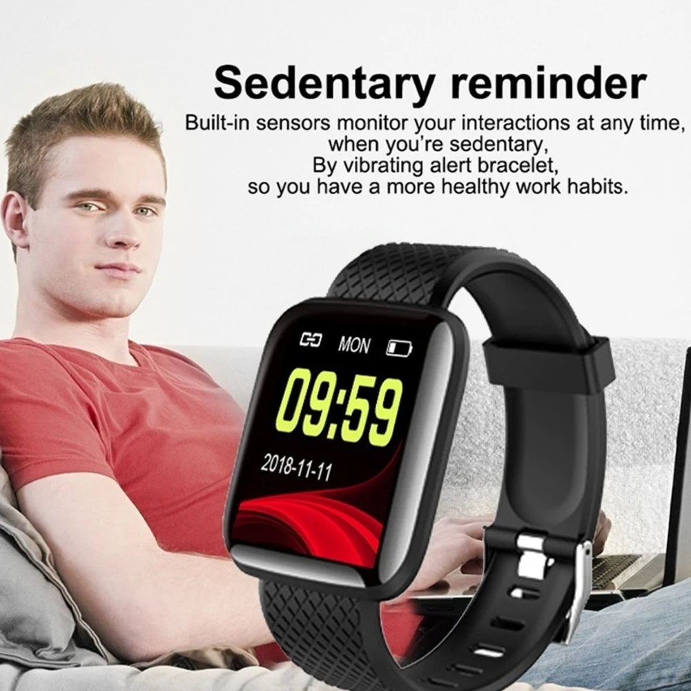 Smart Watch 1.44 Inch Touch Screen Fitness tracker Smartwatch Heart Rate Sleep Monitoring Pedometer Sports Watch For Men Women