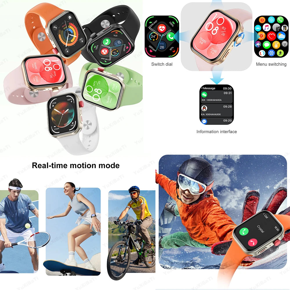 2024 New For HUAWEI Samsung High-End Business Watch 2.04 Inch Screen Smartwatch Men Women Sports Fitness Waterproof Bracele