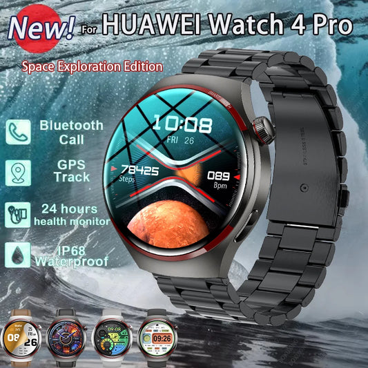 WATCH 4 PRO Smart Watch Men Space Exploration Edition Bluetooth Call GPS NFC Heart Rate Sports SmartWatch 2024 New For Huawei